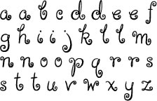 Technique Tuesday - Alphabet Stamp Set - Catalina Lowercase Letters Large  (sold individually)